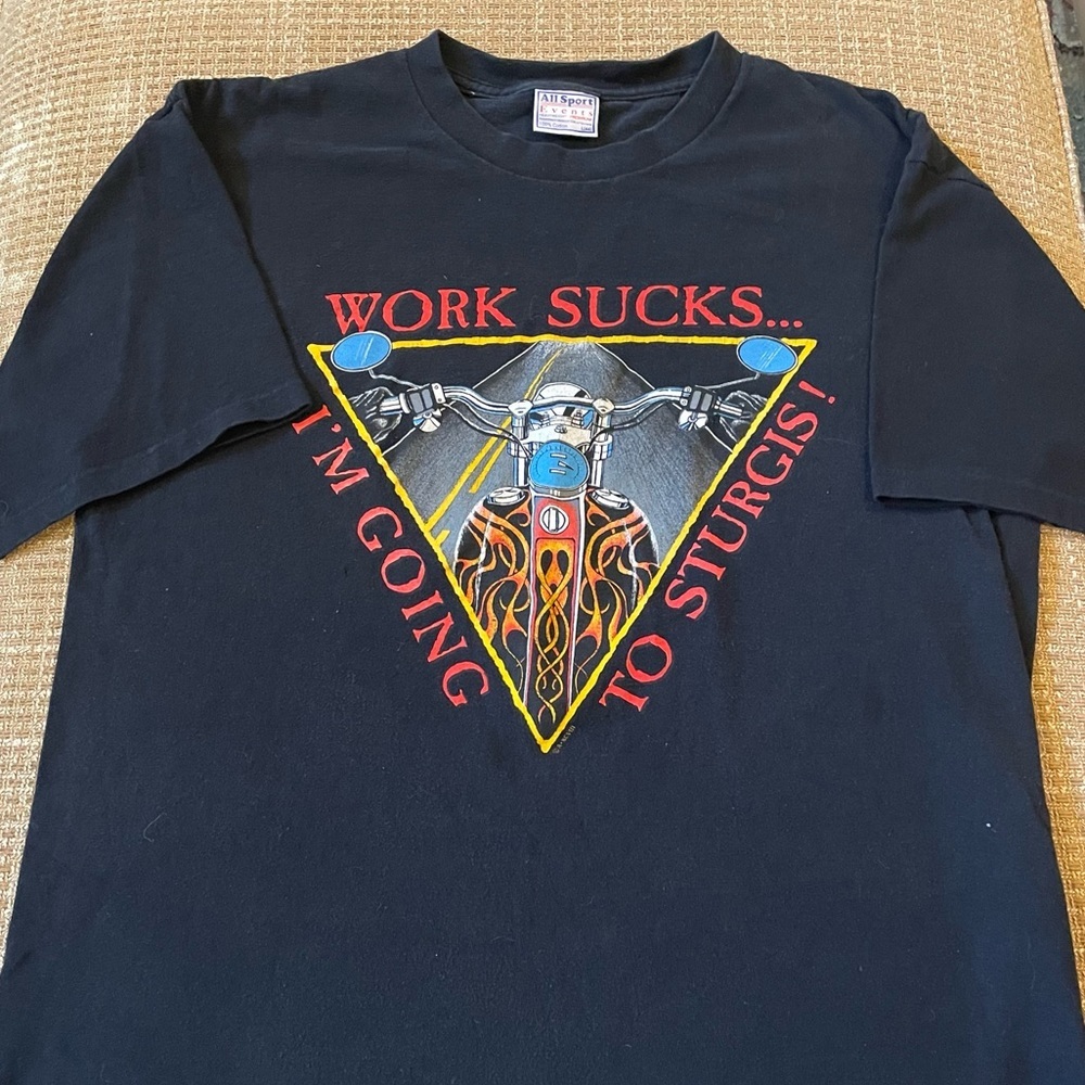 Vintage 2000 Single Stitch Sturgis 60th Motorcycle Rally T-Shirt. Size Large